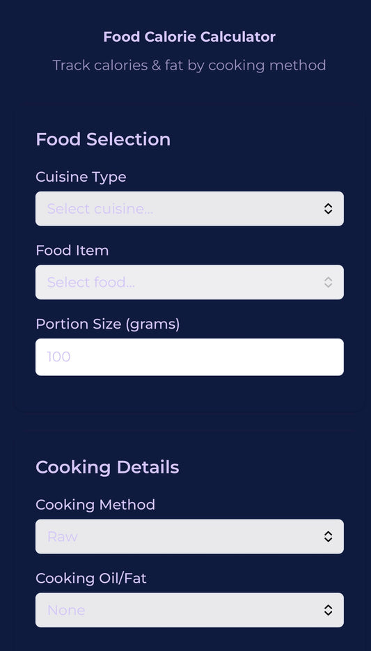 Food Calorie Calculator
