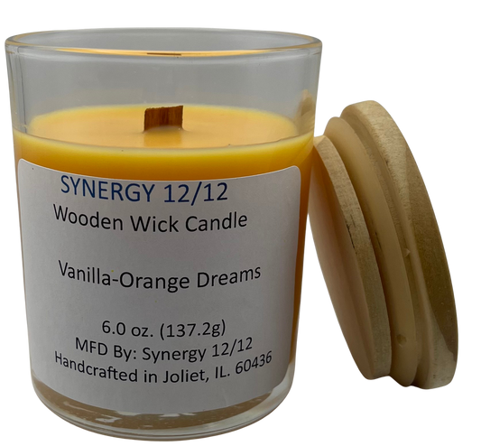 Vanilla-Orange Dreams Wooden Wick Candle 6.0 oz (137.2g)