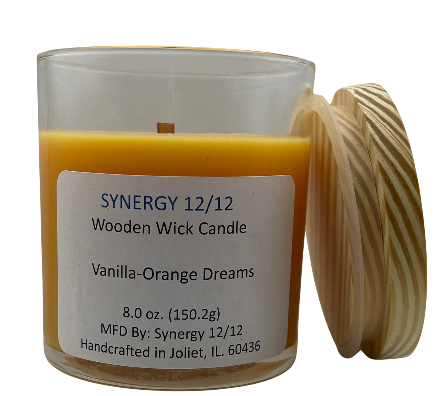 Vanilla-Orange Dreams Wooden Wick Candle 8.0 oz (150.2g)